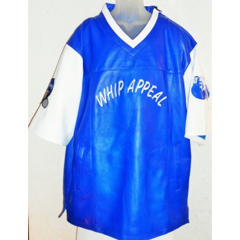 Whip Appeal Blue Leather Pullover